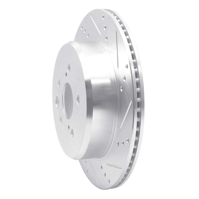 R1 Concepts Brake Rotor Drilled and Slotted Silver Fits Lexus GS200t