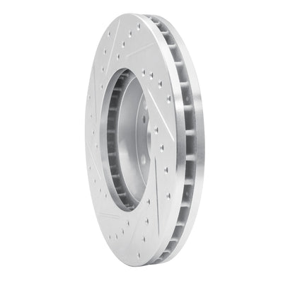 R1 Concepts Brake Rotor Drilled and Slotted Silver Fits Nissan 300ZX