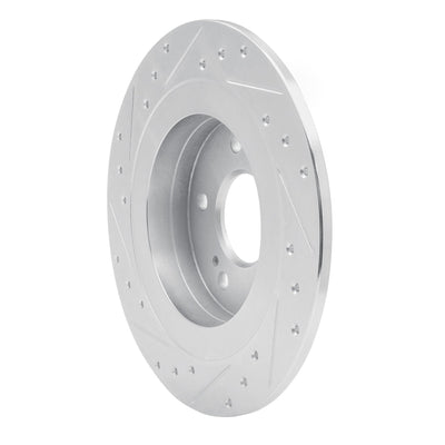 R1 1984-1988 Nissan 200SX Rear Right Drilled & Slotted Black Brake Rotor