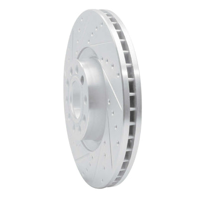 R1 Concepts Brake Rotor Drilled and Slotted Silver Fits Audi A6