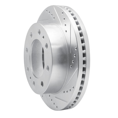 R1 Concepts Brake Rotor Drilled and Slotted Silver Fits Chevrolet Avalanche