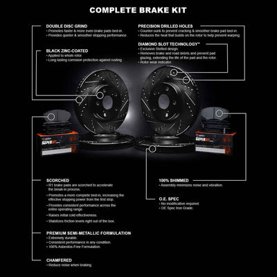 R1 Concepts GEOSPEC Coated Rotor Fits Mitsubishi Outlander
