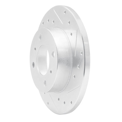 R1 Concepts Brake Rotor Drilled and Slotted Silver Fits Dodge Colt