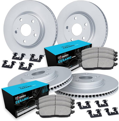 R1 Concepts Brake Rotor- Carbon Coated with Ceramic Pads Hdw