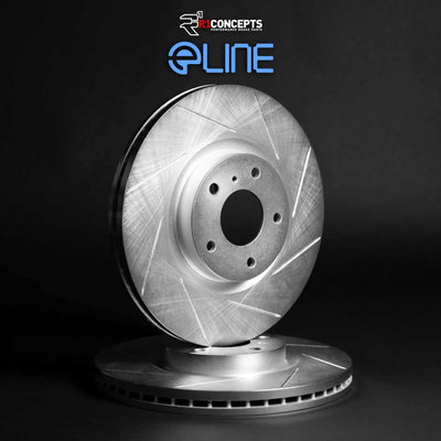 R1 Concepts Brake Rotor- Slotted - Silver Fits Genesis G80