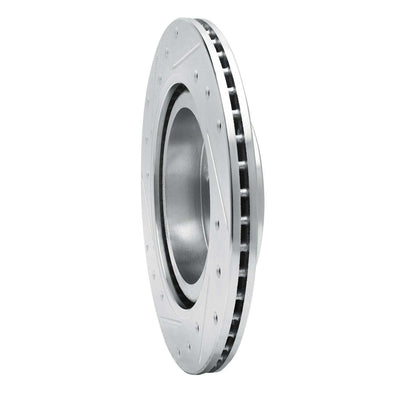 R1 16-25 Dodge Attitude (Mexico) Front Right Drilled & Slotted Black Brake Rotor