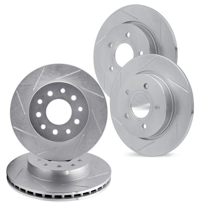 R1 Concepts Brake Rotor- Slotted - Silver Fits Lexus IS250