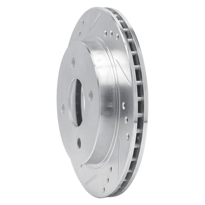 R1 Concepts Brake Rotor Drilled and Slotted Silver Fits Ford Contour