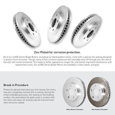 R1 Concepts E- Line Series Brake Rotor with Ceramic Brake Pads Fits Audi A1