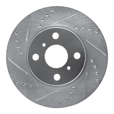 R1 Concepts Brake Rotor Drilled and Slotted Silver Fits Scion iQ