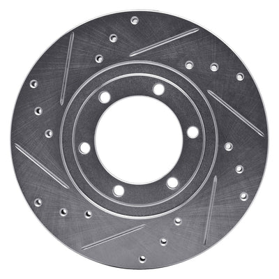 R1 Concepts Brake Rotor Drilled and Slotted Silver Fits Mazda B2000