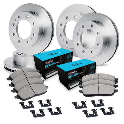 R1 Concepts E- Line Series Brake Rotor with Ceramic Brake Pads Hdw Fits Chevrolet Express