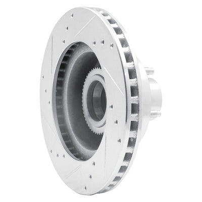 R1 Concepts Brake Rotor Drilled and Slotted Silver Fits Lincoln Town