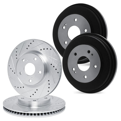 R1 Concepts Brake Rotor Drum- D/S - Silver Fits Honda Accord