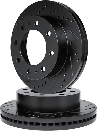 R1 Concepts Brake Rotor- D/S - Black Fits Chevrolet G30