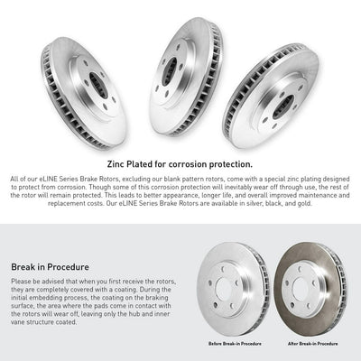 R1 Concepts E- Line Series Brake Rotor with Ceramic Brake Pads