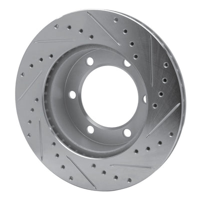 R1 Concepts Brake Rotor Drilled and Slotted Silver Fits Toyota 4Runner
