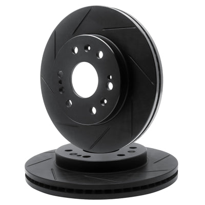 R1 Concepts Brake Rotor- Slotted - Black Fits Buick Enclave