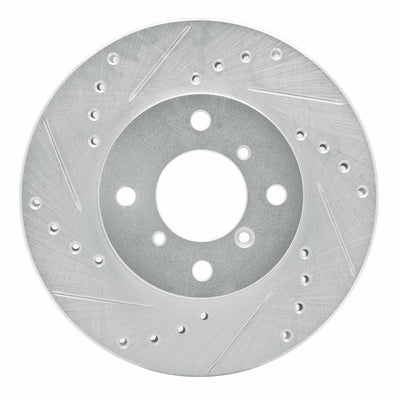 R1 Concepts Brake Rotor Drilled and Slotted Silver Fits Suzuki Aerio