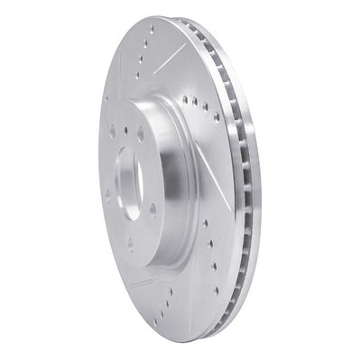 R1 03-05 Infiniti G35 Front Left Drilled & Slotted Black Brake Rotor