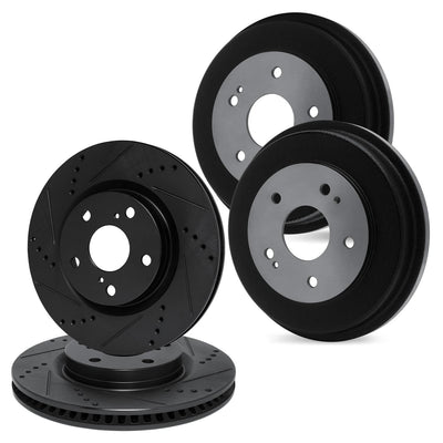 R1 Concepts Brake Rotor Drum- D/S - Black Fits Chevrolet City