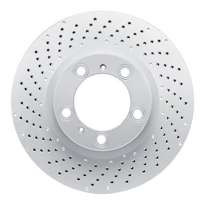 R1 Concepts GEOSPEC Coated Rotor - Drilled Fits Porsche 718