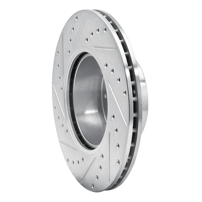 R1 89-95 BMW 525IT Front Right Drilled & Slotted Black Brake Rotor