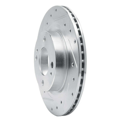 R1 16-25 Dodge Attitude (Mexico) Front Left Drilled & Slotted Black Brake Rotor