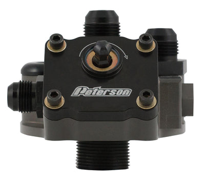 Peterson Fluid Systems Primer Filter Mount -12AN 1 1/2-16 - Right Side Inlet
