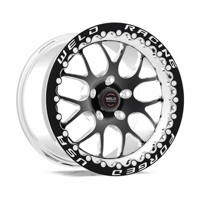 Weld S77 17x10.5 / 5x115mm BP / 5.7in. BS Black Wheel (High Pad) - Black Single Beadlock MT