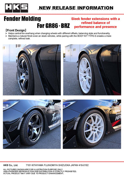 HKS 2022+ Toyota GR86 / Subaru BRZ Fender Molding Kit