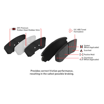 DFC 01-06 Lexus LS430 Rear 5000 Advanced Ceramic Brake Pads and Hardware Kit