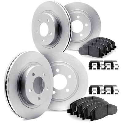 DFC 09-18 Audi Q3 Front & Rear Geospec Rotors with Euro 5000 Ceramic Brake Pads w/Hardware
