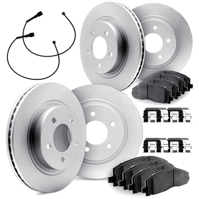 DFC 07-13 BMW 328i Front & Rear Geospec Rotors with Euro 5000 Ceramic Brake Pads w/Sensor/Hardware