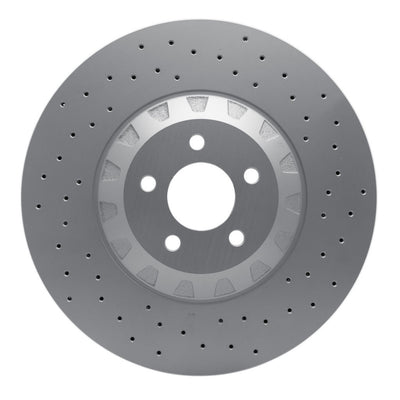 DFC 16-18 Ford Mustang Left Front Drilled GeoSPEC Coated Rotor
