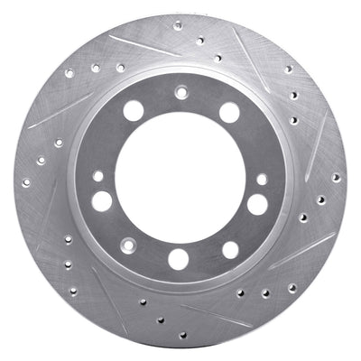 DFC 87-89 Porsche 944 (Excl Turbo) Rear Right Drilled & Slotted Silver Brake Rotor