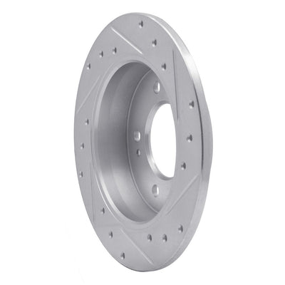 DFC 11-25 Hyundai Veloster Rear Left Drilled & Slotted Silver Brake Rotor