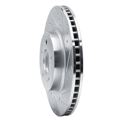 DFC 18-23 Genesis G70 Front Right Drilled & Slotted Silver Brake Rotor