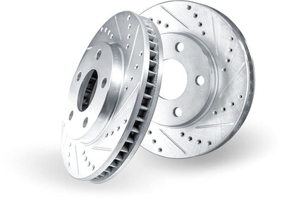DFC 95-99 Dodge Neon (USA/Canada) Front Right Drilled & Slotted Silver Brake Rotor