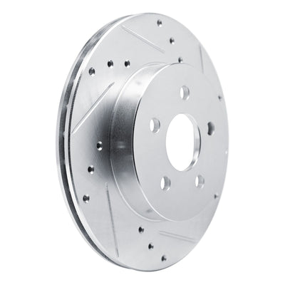 DFC 88-88 Pontiac Fiero Rear Right/Front Right Drilled & Slotted Silver Brake Rotor