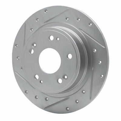 DFC 05-22 Acura TSX Rear Left Drilled & Slotted Silver Brake Rotor