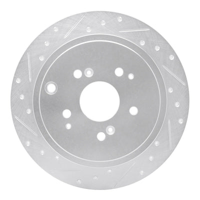 DFC 01-08 Acura MDX Rear Left Drilled & Slotted Silver Brake Rotor