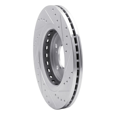 DFC 15-25 Acura MDX Front Left Drilled & Slotted Silver Brake Rotor