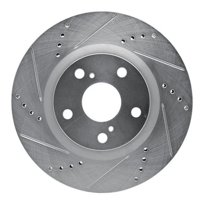 DFC 21-25 Nissan Rogue Front Left Drilled & Slotted Silver Brake Rotor