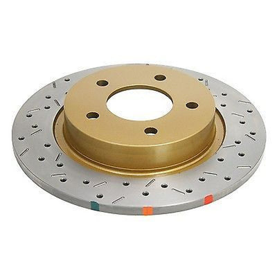 DFC 90-93 Mitsubishi Galant Front Right Drilled & Slotted Silver Brake Rotor