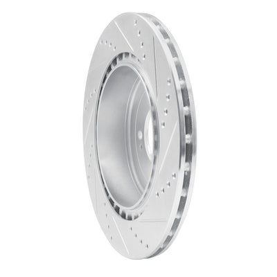 DFC 08-15 Mitsubishi Lancer Rear Left Drilled & Slotted Silver Brake Rotor