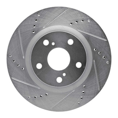 DFC 21-25 Infiniti QX60 Rear Left Drilled & Slotted Silver Brake Rotor