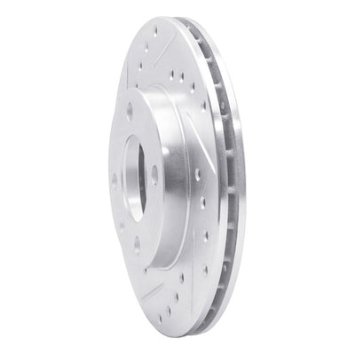 DFC 80-8 Audi Coupe Front Left Drilled & Slotted Silver Brake Rotor