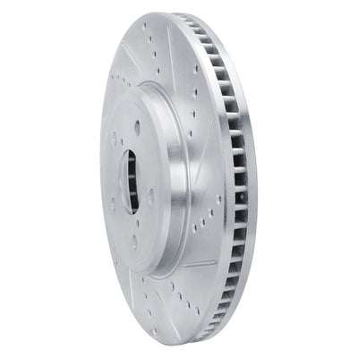 DFC 01-06 Lexus LS430 Front Right Drilled & Slotted Silver Brake Rotor
