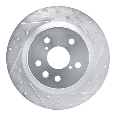 DFC 21-25 Lexus RC300 Rear Right Drilled & Slotted Silver Brake Rotor